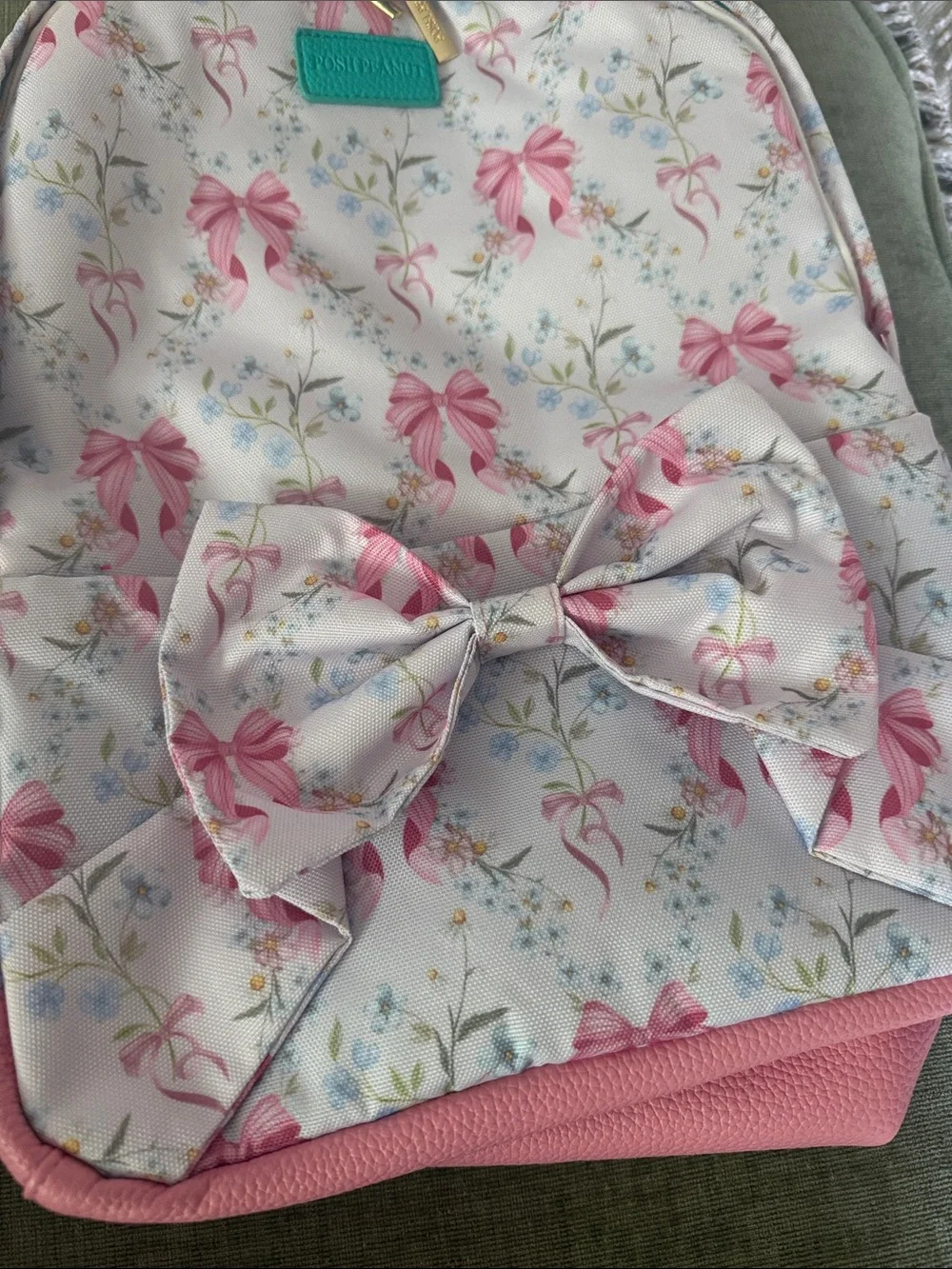 NEW Posh Peanut Pink Floral Bow Kids Backpack